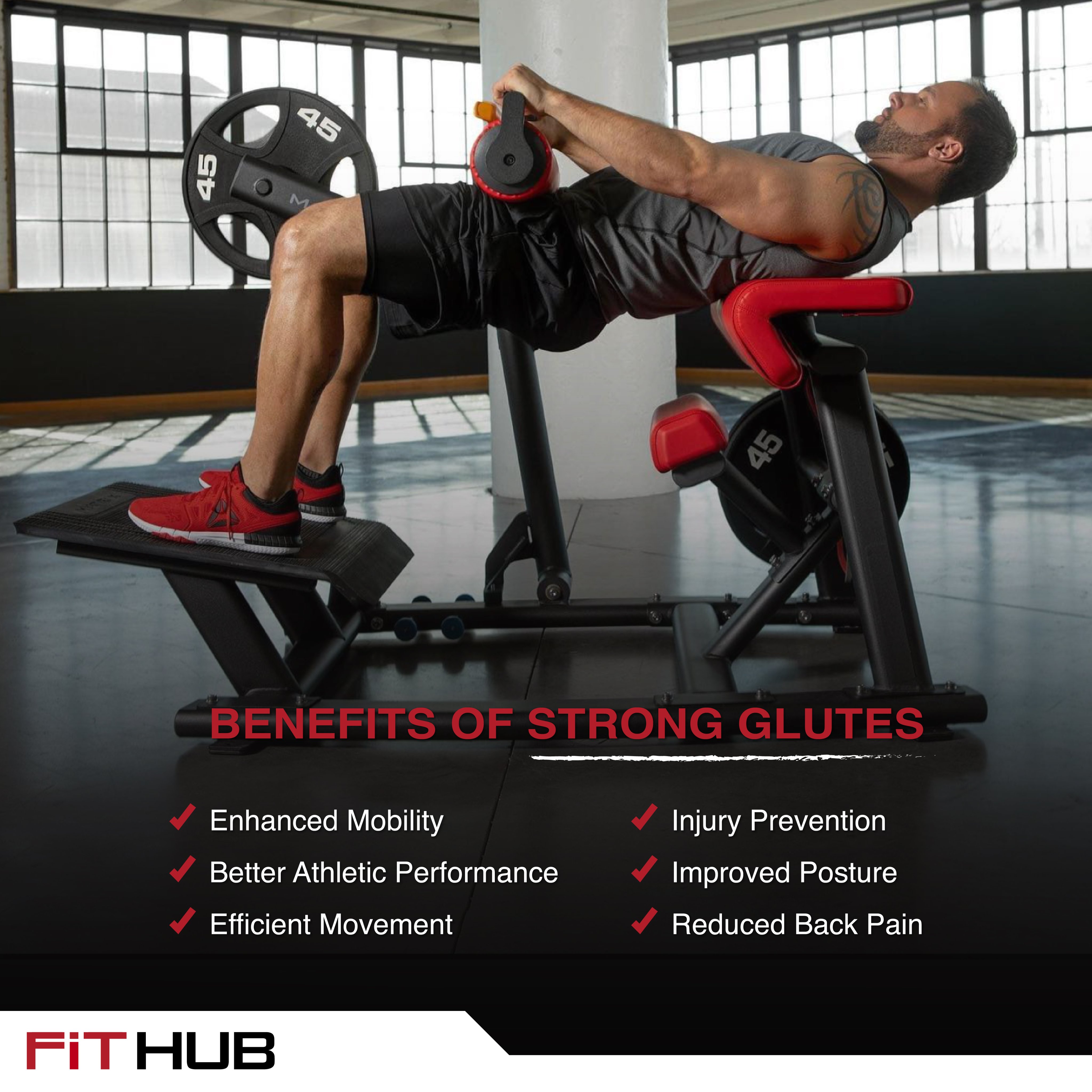 FITHUB SA on X Having strong glutes is critical not only for athletic performance but also for everyday activities and overall health. Weak glutes can lead to poor posture