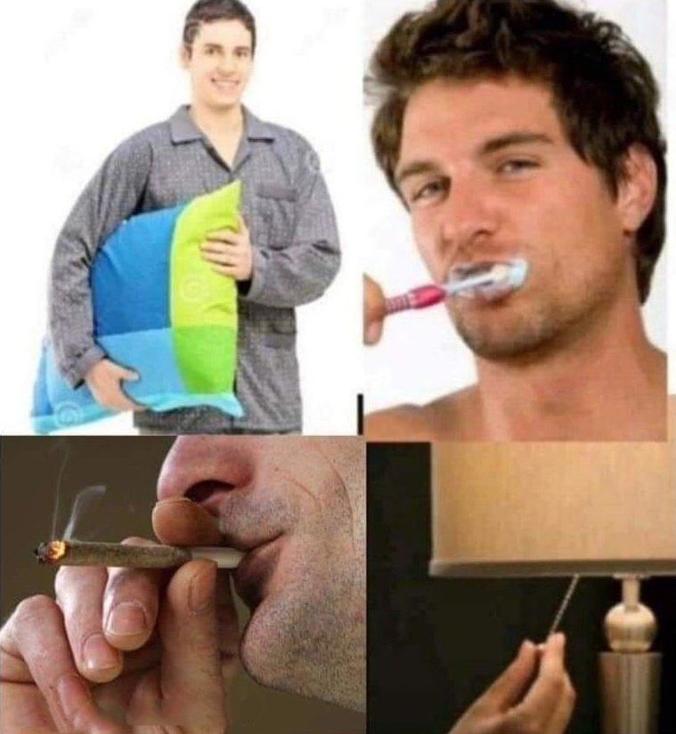 eu me preparando pra dormir:
