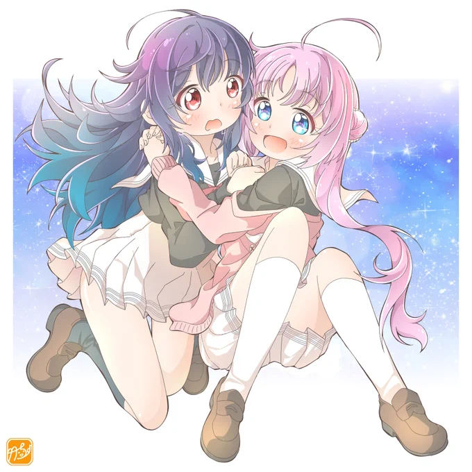 星屑テレパス1話お疲れ様でした!!! 相手へ気持ちを伝えるのが苦手な海果ちゃんが、一生懸命勇気を振り絞って、自分からおでこぱしーでユウちゃんを励ました成長ぶりに感動しました遠い世界のきらめく世界である宇宙を目指す話し相手がてきて、良かったですね  #星テレ #星屑テレパス #tokyomx