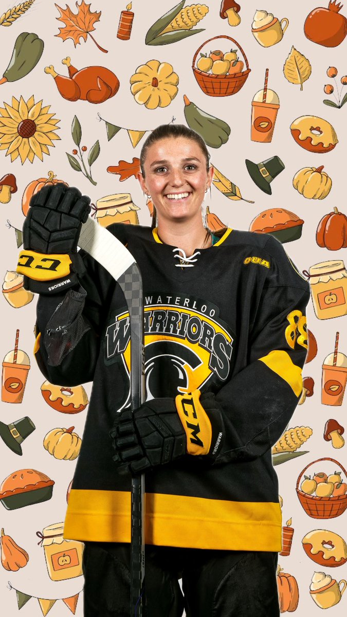 Happy Thanksgiving Warriors🦃🍽️ We give thanks to all of our family, friends, and amazing fans that come out and support us🧡 From all of us at Women’s Hockey we wish you a wonderful Thanksgiving🏒🍂