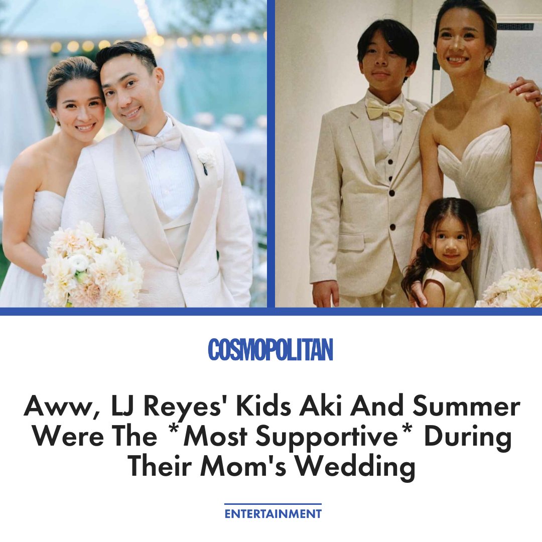 cosmo_ph's tweet image. Making the occasion extra memorable (and *adorable!*) were LJ's kids, thirteen-year-old Aki and four-year-old Summer, who looked so cute in their formal attire. #LJReyes FULL STORY: bit.ly/3Q4nLap