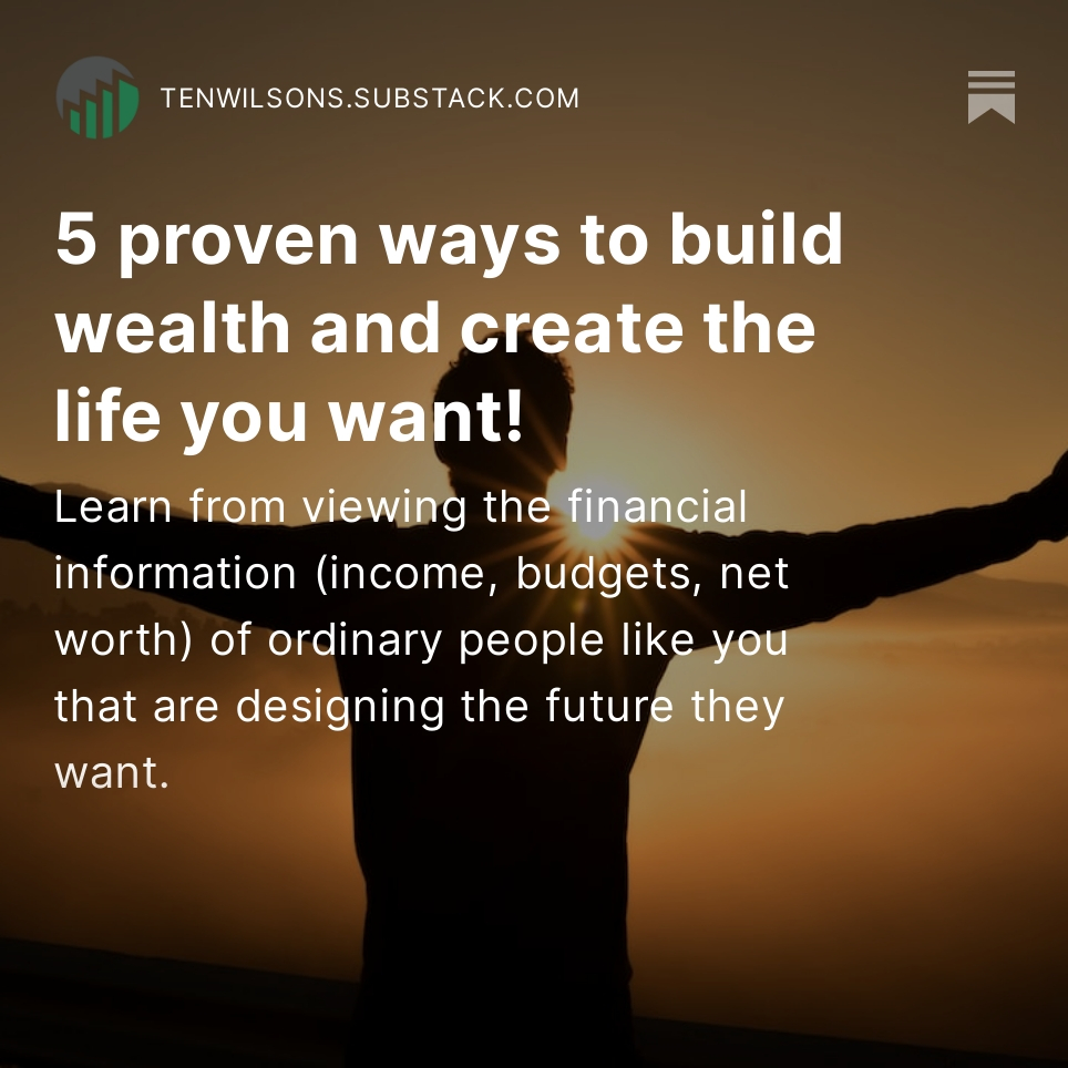 TenWilsons's tweet photo. 5 proven ways to build wealth and create the life you want! https://t.co/AXIHuQUsQ0