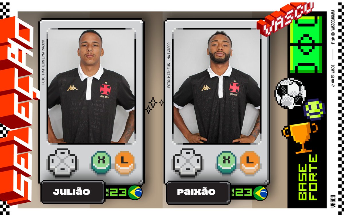 Julião e Paixão são convidados para período de preparação da Seleção Brasileira Sub-23 que vai disputar os Jogos Pan-Americanos

➡️ vasco.com.br/juliao-e-paixa…

#BaseForte #VascodaGama