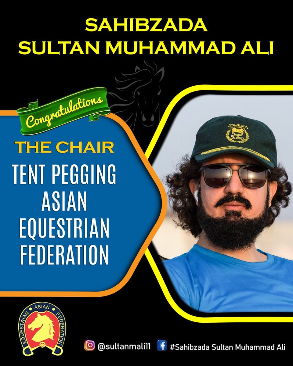 7th October 2023,Hangzhou China.  Sahibzada Sultan elected as the Chair of Tent Pegging Committee of the Asian Equestrian Federation. Received 100% support &amp; elected for the Term 2023-26.

 <a href="/SahibzadaSulta1/">Sahibzada Sultan M A</a>