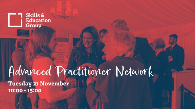 You can now book your place at our autumn Advanced Practitioner Network 🤗

Join us to gain new ideas for developing high-quality teaching, learning and assessment - including the use of podcasts as an assessment tool!

🔗 bit.ly/3rGXyF5 

#AmplifyFE #SEGEvents