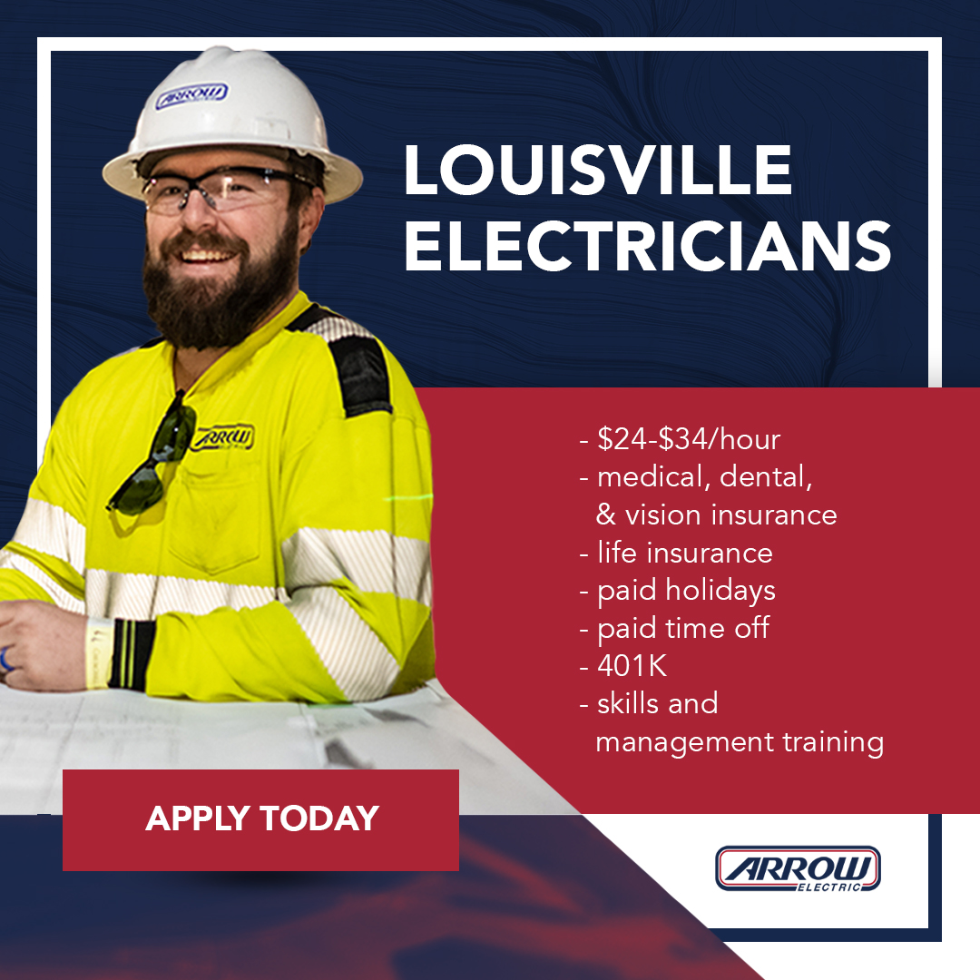 Have you been longing to be a part of a company that is process-driven, really believes in its core values, and is the best contractor?

👉 Join our team today: arrowelectric.com/careers

#ElectricalCareers #CommercialElectricalJobs #LouisvilleCareers #LouisvilleElectricalCareers