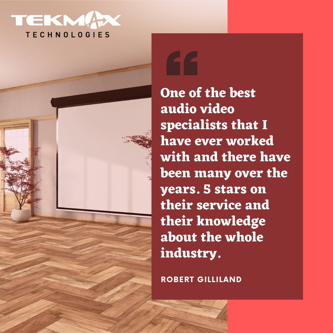 TMHomeTheater's tweet image. Thank you, Robert Gilliland, for choosing Tekmax Technologies for your audio-visual installation. We're thrilled to be your trusted partner in enhancing your audio visual experience. 📷📷 #TekmaxTechnologies #AVInstallation #ThankYou
For more info, Visit - tekmaxtechnologies.com