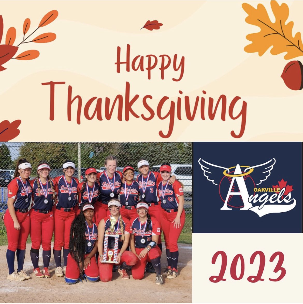 Happy Thanksgiving from our Oakville Angels Family to yours! 🦃🥎