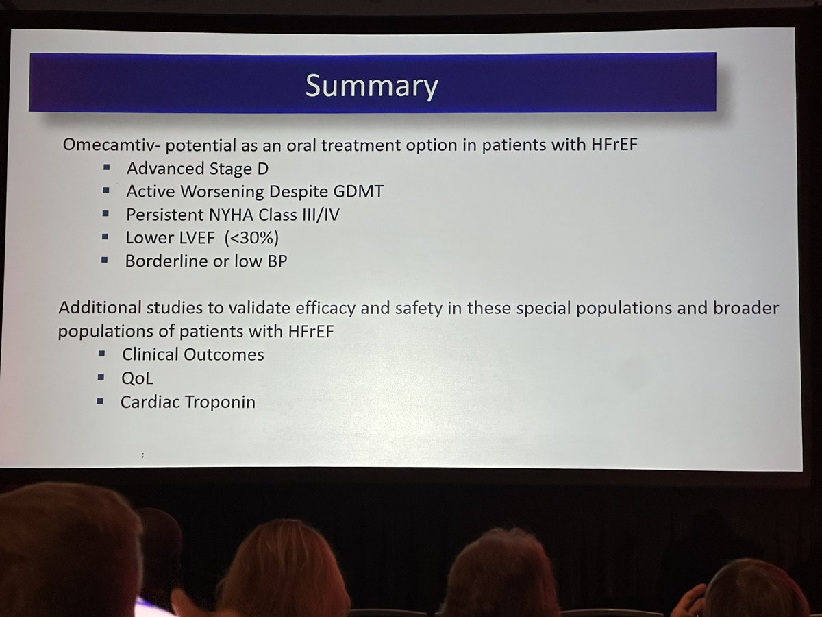 docbhardwaj's tweet photo. 🔥Plenary session🔥
High yield review on Revisiting  Omecamtiv Mecarbil by @BiykemB 
#HFSA2023 @HFSA https://t.co/e9GNkNMn47