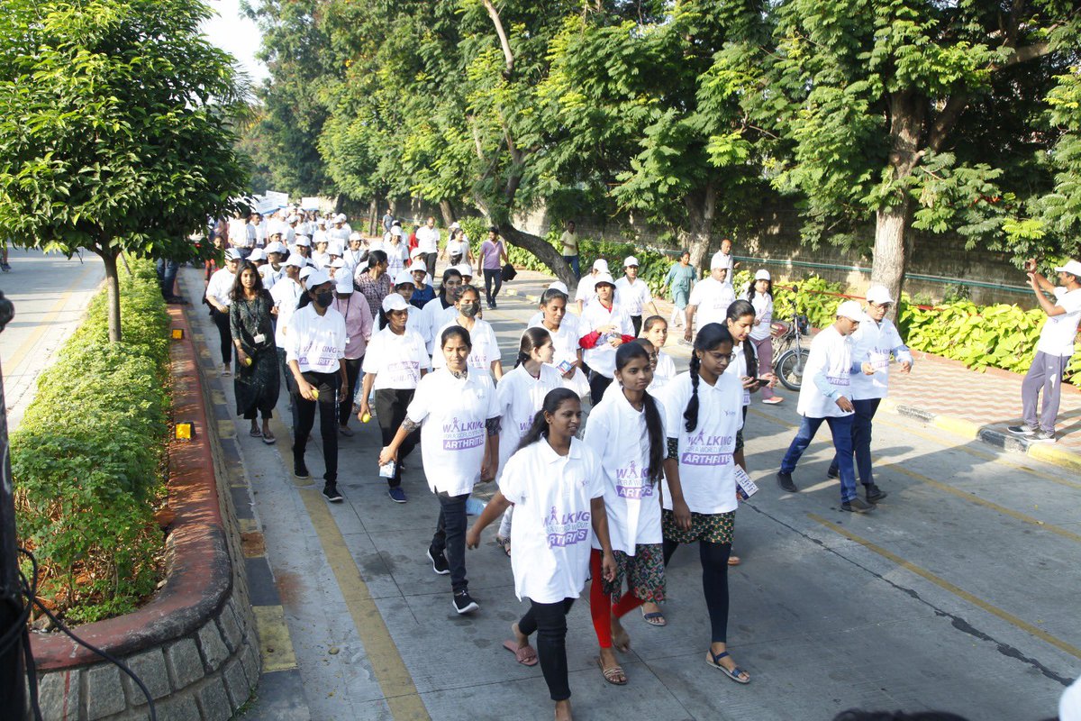 sarath_rheum's tweet photo. The Department of Rheumatology at KIMS Hospitals organized the "Arthritis Awareness Walk" on October 8, 2023, at Jalavihar, Secunderabad, in collaboration with IRA and IRA Hyderabad Chapter. #ArthritisAwareness #WAD2023 #HealthWalk #Secunderabad https://t.co/WyjeK0fJkD