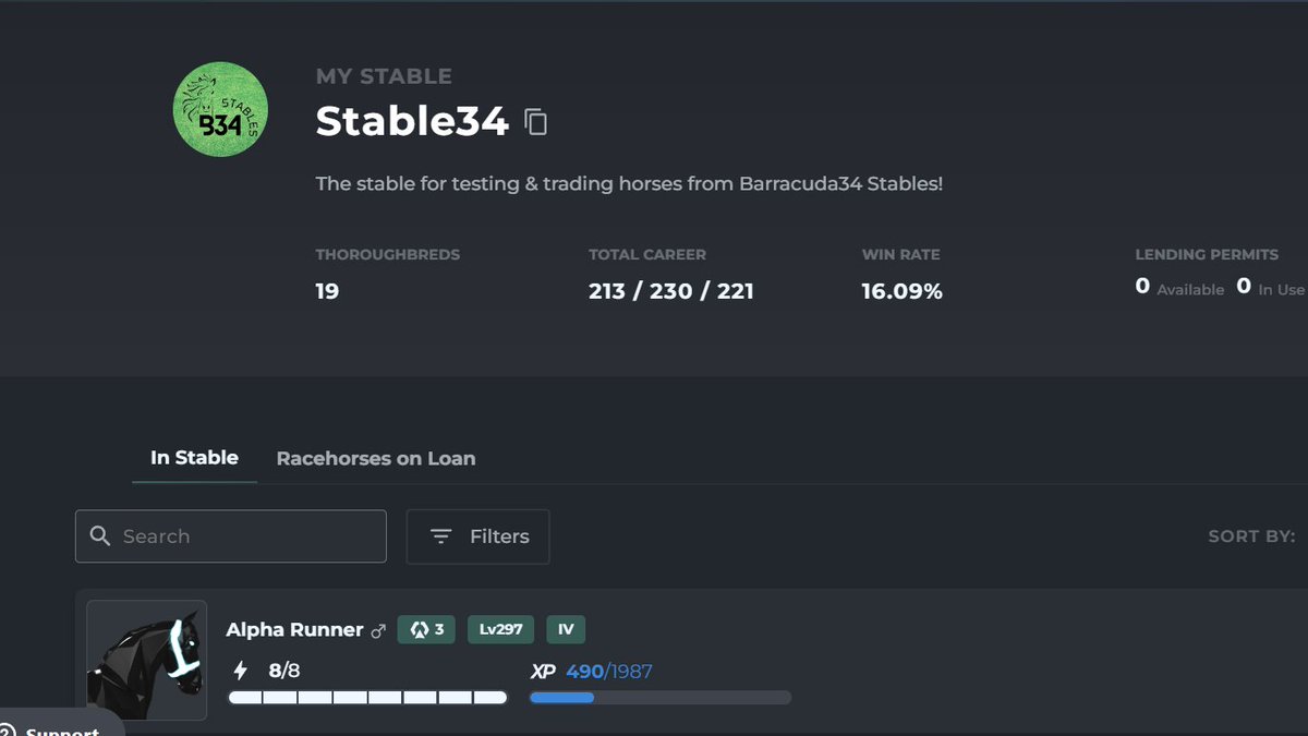 Late GM Runners 🏇
Jumping into our Zed Run Stable after months