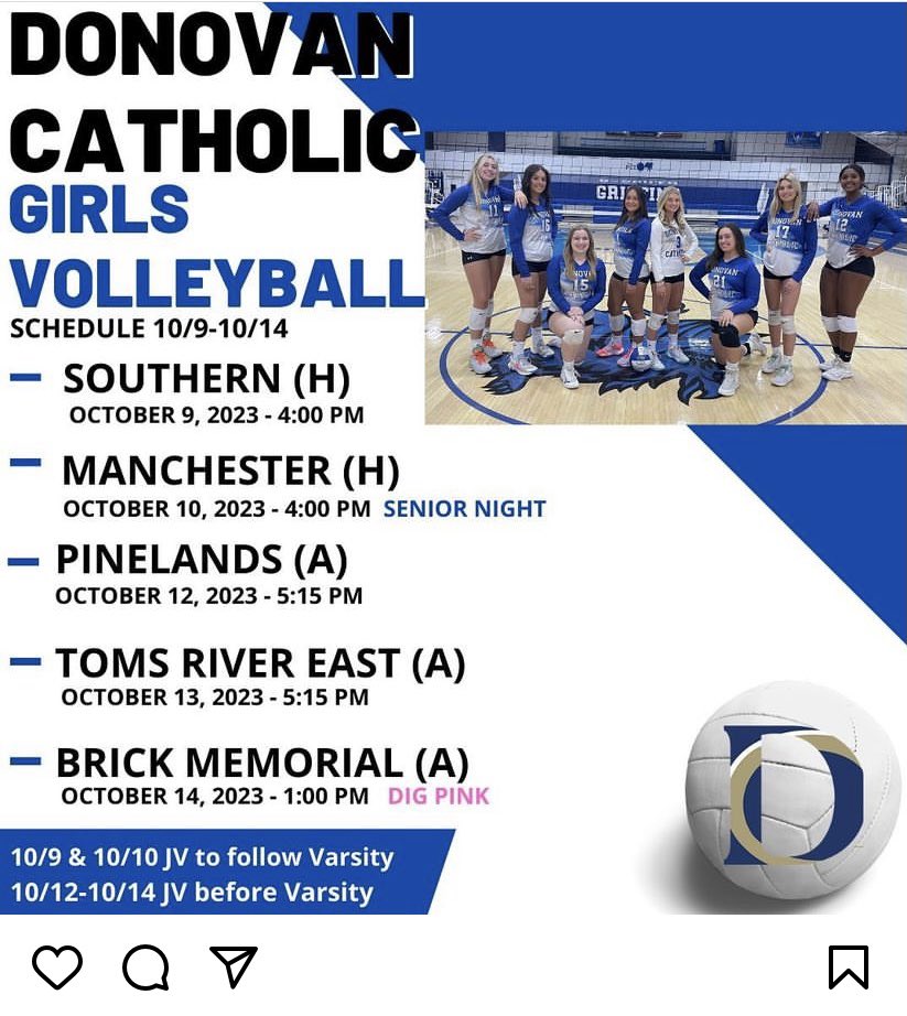 One of BIGGEST games of the year! 
Against Southern High School,NJ
We will play positively, tough, strong and as a TEAM!! Wish us luck today at 4pm. 💪🏻💪🏻🏐🏐💙 Come watch!