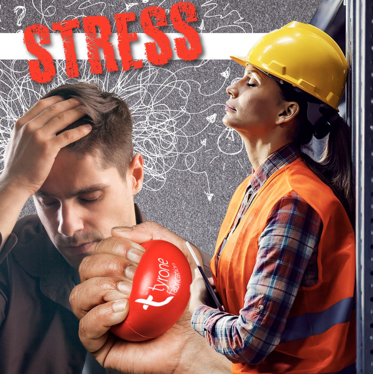 When things aren’t going well, everyday stress can mount.  Tyrone Fabrication recognise that stress can be a trigger for so many health problems so we gave every employee a stress ball. Using it can decrease stress &amp; ward off illness, enhancing a general feeling of well-being.