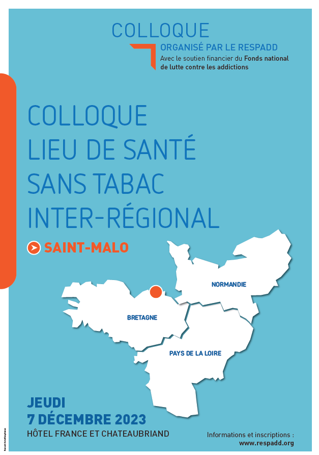 📌Le 2ème colloque inter-régional Lieu de santé sans tabac, organisé par le @respadd, aura lieu le 7 décembre à Saint-Malo ! 📢Le pré-programme et les inscriptions sont en ligne, inscrivez-vous vite ! respadd.org/blog/2023/10/0…