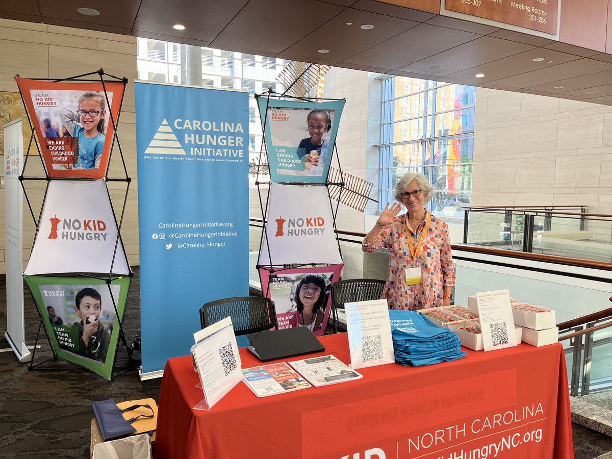 We are back for this year's @ncpublicschools @AIM_NCDPI Conference! Come see us to talk how school meals reduce chronic absenteeism, and grab some shades! ALSO: Be sure to join our AIM session Tuesday at 10:15am! carolinahungerinitiative.org/aim-conference…