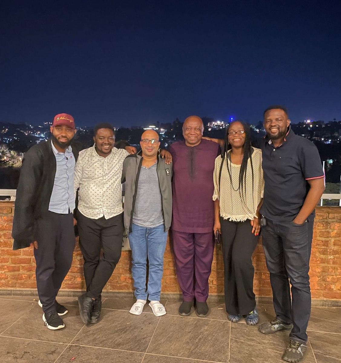 .<a href="/emembolu_itoro/">Itoro Emembolu</a>⁩, <a href="/Danielchinagozi/">Daniel Chinagozi</a>, <a href="/uemembolu/">Charles U. Emembolu</a>⁩ , ⁨Moataz Helmy, <a href="/freethinkingST/">Steve Tchoumba</a> ⁩and I at dinner in Kigali. Looking forward to seeing <a href="/AfriLabs/">AfriLabs</a> community members here soon. #AfricanAngel #WeMove