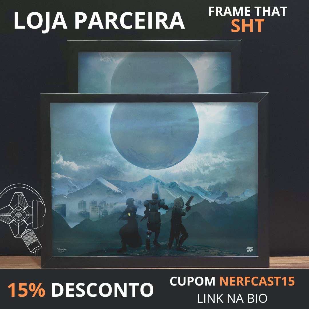 Nerfcast_'s tweet photo. Quer um quadro exclusivo de Destiny em sua casa? Aproveite o desconto de 15% para ouvintes do Nerfcast usando o cupom nerfcast15 na loja Frame That Shit. Corra, é por tempo limitado! Acesse: https://t.co/iJNwd0htmR 

#Destiny #Nerfcast #Games https://t.co/Osqmkw69dR