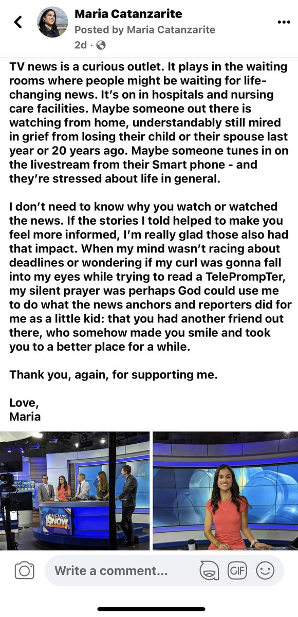 mariawrites34's tweet photo. Better late than never…sending a little thank you &amp; reflection to all who’ve reached out to me since I signed off at WNDU last month. 

Full post: https://t.co/uHetNgZ0iO https://t.co/EJuivdmmzY