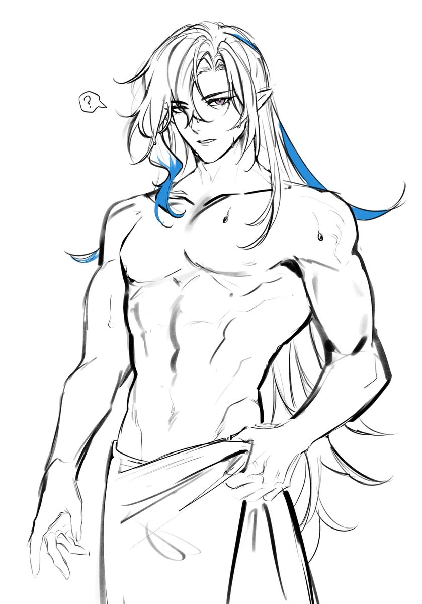 rourouki's tweet image. neuvi out of the shower 😩🫶