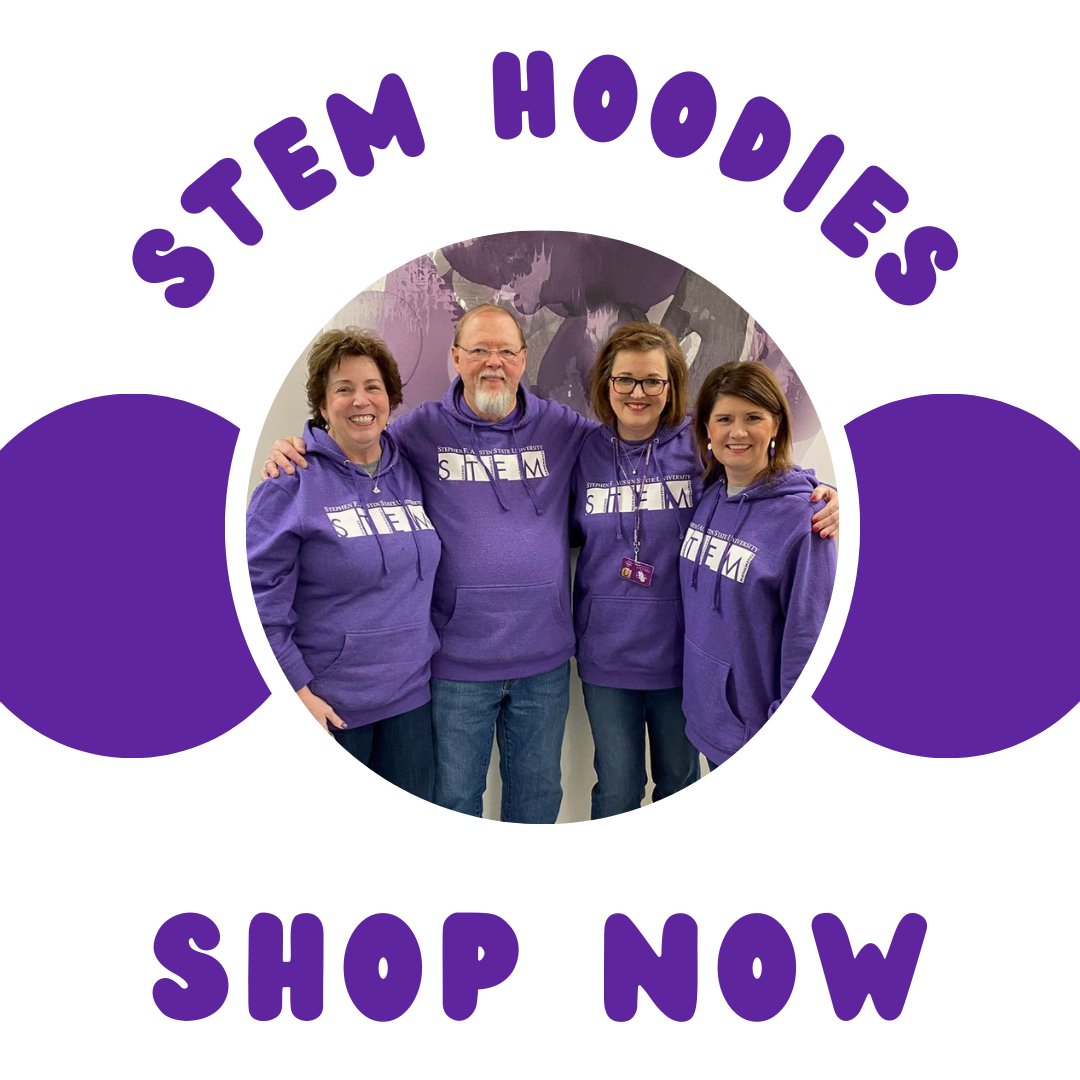 CoSM_SFA's tweet photo. It is fall weather in Texas!!🍂✨

Make sure that you stay warm and toasty in a STEM hoodie while sipping on your PSL!☕️🤩

Order your STEM hoodie today at https://t.co/gZGwa5MbCq https://t.co/6PGLy41kKz