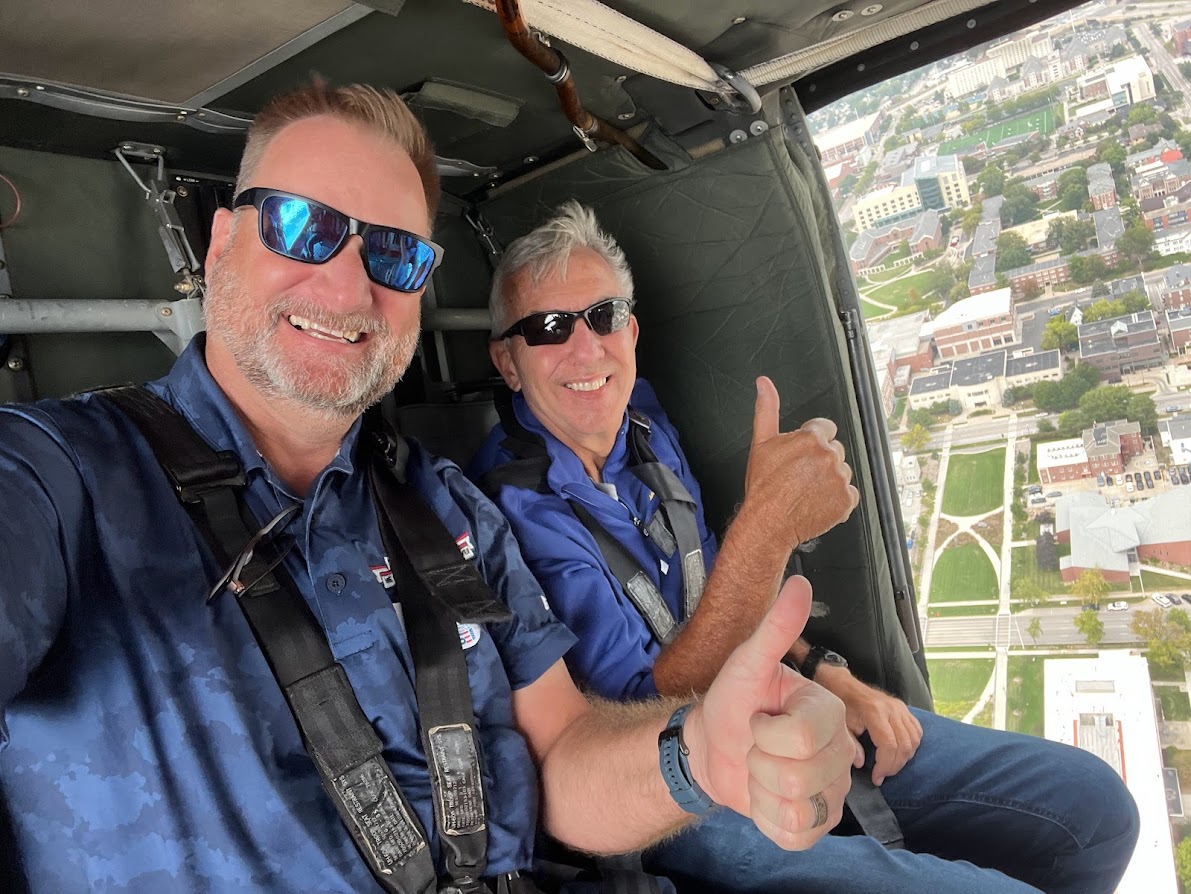 DriveWerner's tweet photo. EVP and CAO Jim Schelble and VP of Field and Government Recruiting, Greg Hamm got to enjoy a ride in the UH-60 Black Hawk helicopter around Lincoln, NE with G Co 2-104th GSAB. As proud supporters of the National Guard, we are honored for this experience! 🚁 #MilitaryMonday https://t.co/BQ3OtK5I5I