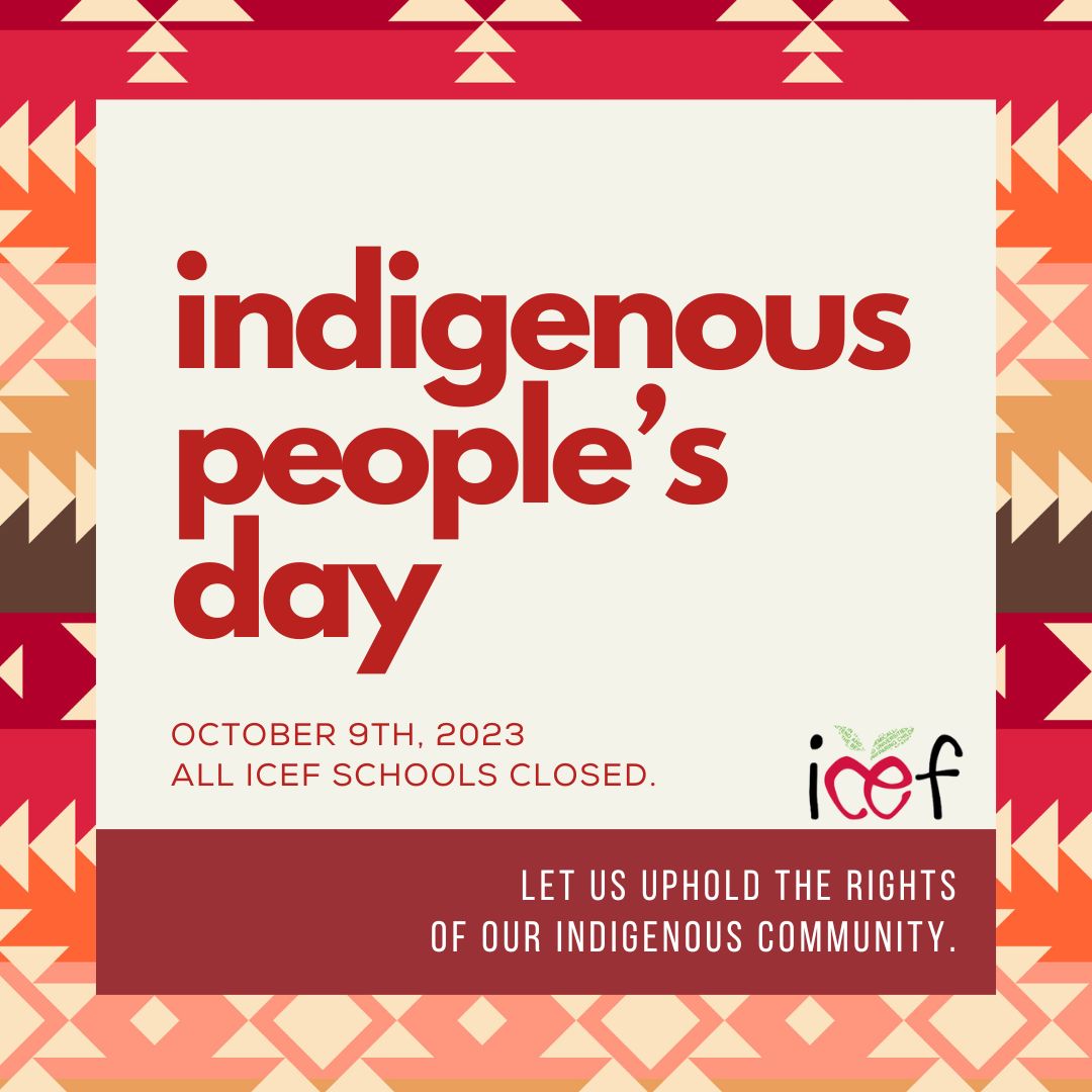 ICEFschools's tweet photo. We honor the Native land we now call LA and the Indigenous People who called it home. In honor of this, all our ICEF schools are closed today, October 9th. Classes will resume October 10th. 

#IndigenousPeoplesDay https://t.co/Q5ckAzxlwG