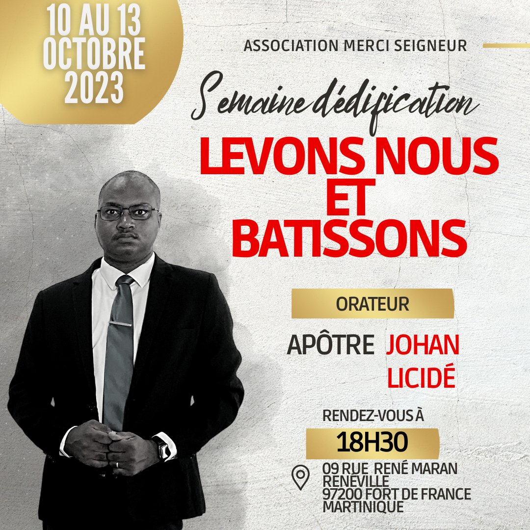 JohanLicide's tweet image. Préparez-vous pour une semaine d'édification spirituelle! #LevonsNous #Batissons #Édification #Spirituel #Octobre2023