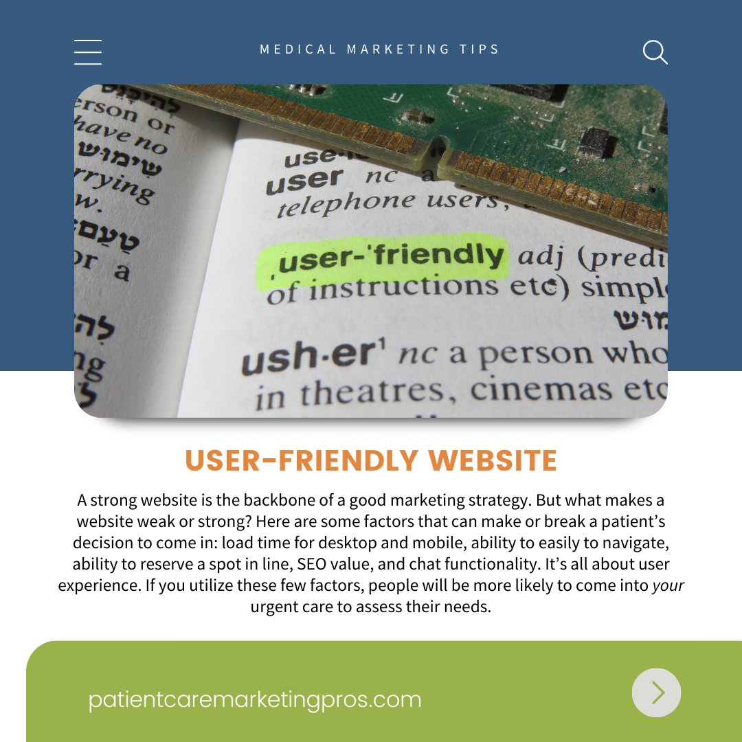 marketmepcmp's tweet photo. Looking for ways to help your medical practice grow? Check out this marketing tip! 

#medicalmarketing #healthcaremarketing #urgentcaremarketing https://t.co/RPd1Esta4g