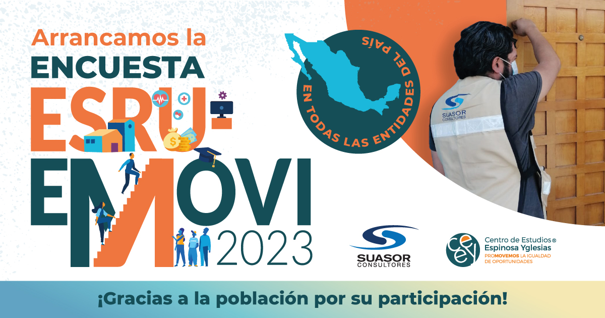 ceeymx's tweet photo. 📣Iniciamos trabajos de la Encuesta ESRU de Movilidad Social en México 2023.📋🖊️

Durante octubre y noviembre llevaremos a cabo el levantamiento de la #EncuestaESRUEMOVI que nos permitirá conocer el estado actual de la movilidad social en el país.

🖥️ https://t.co/OWxuN4EZ3s https://t.co/rJ6m8Bxqiw