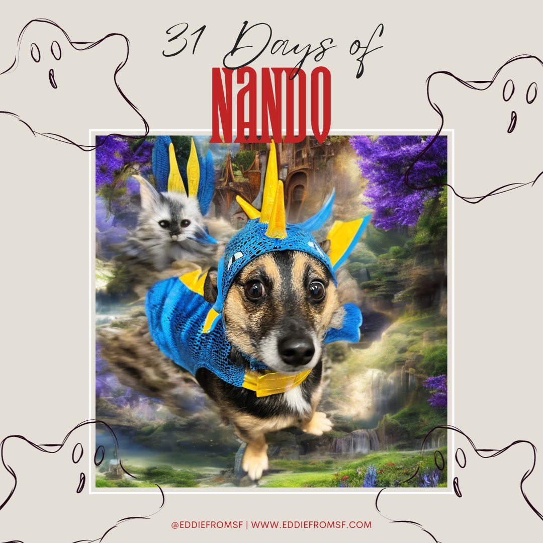 eddiefromsf's tweet photo. Happy #NativeAmericanDay from our fierce little dragon! Follow us to see more! #31DaysOfNando #Nando #DogsOfStateFarm #OfficeDog #WorkDog #Halloween #PetCostume #BadAI #Dragon https://t.co/4nb8lFZHjk