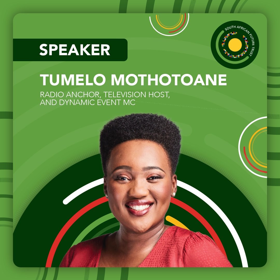 Exciting News! 🎉 Tumelo Mothotoane, the esteemed broadcaster, will be our MC for the #SAFutureTrustSummit2023! Tumelo's blend of expertise and infectious enthusiasm will undoubtedly elevate the Summit, ensuring it’s an experience you won't forget.  

Tickets at