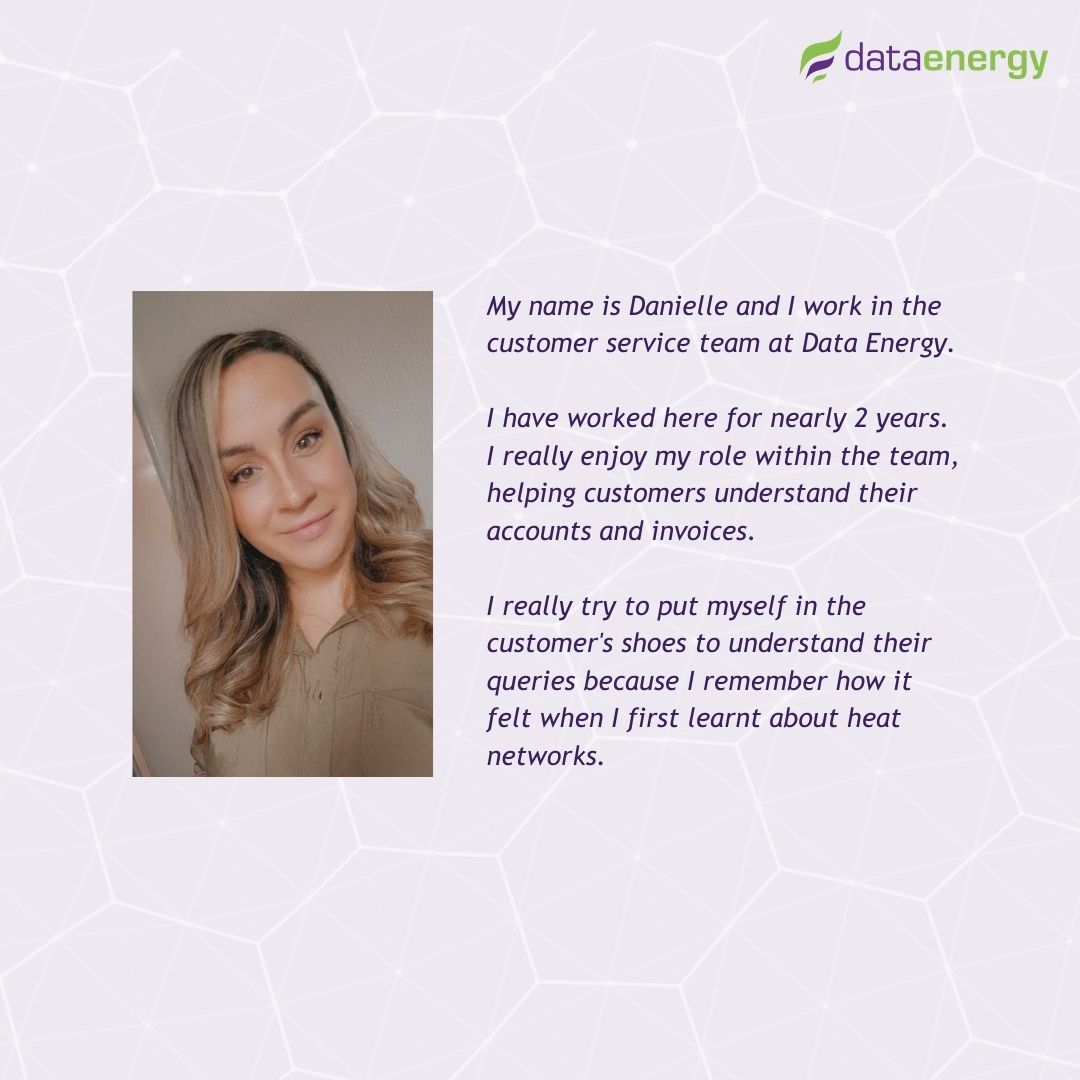 Thank you to our #CustomerService team for all their work! Here's what Danielle has to say about working at Data Energy 👉 #customerserviceweek2023