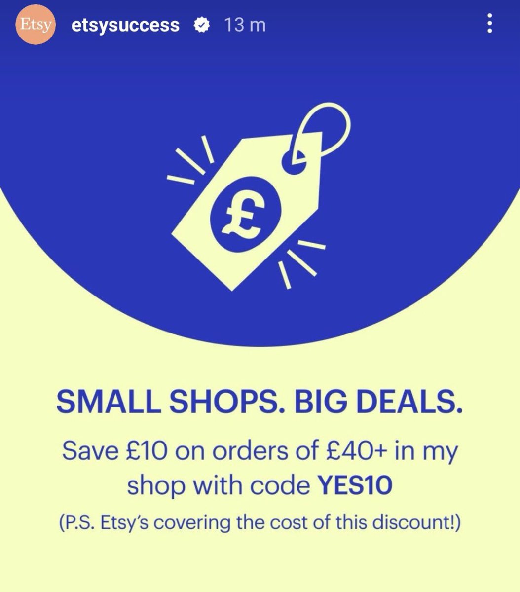 mollyandmouse's tweet photo. Etsy promotion from today to Wednesday, use code YES10 for £10 off orders over £40!

Perfect time to get ahead for Christmas 💫

I also offer free delivery on all orders 📦 https://t.co/sa8BNxiUwV