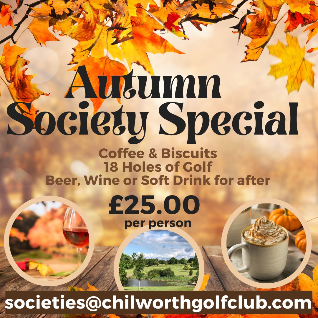 ChilworthGC's tweet photo. Come and take advantage of our autumn society special! https://t.co/8F8vXejpUR