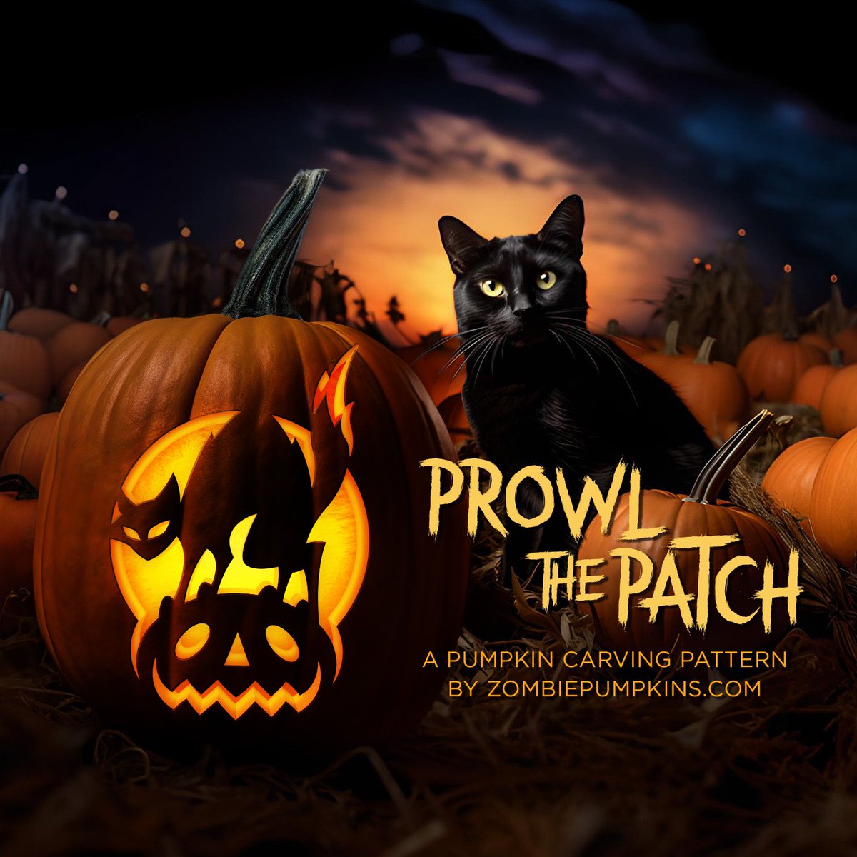 ZombiePumpkins's tweet photo. Since we are well into October now, you're likely to see more spooky, Halloween-centric patterns, like today's new release. And what's more classic than a black cat perched on a jack o’ lantern?

🙀 #PumpkinPatterns #ProwlthePatch

https://t.co/Q2UunULnr3 https://t.co/RmtUdBiZgT