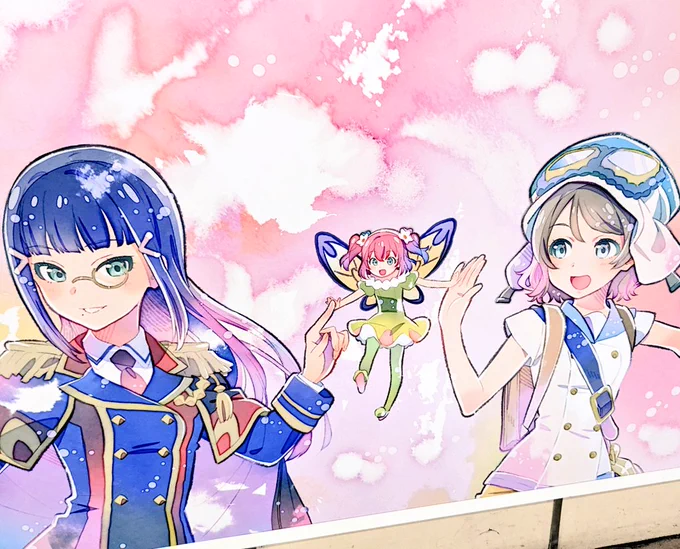 駅のポスターの好きなところリコマリちゃんかわいいダイヤちゃんが指で優しくルビィちゃんに触れてるのもかわいい 
