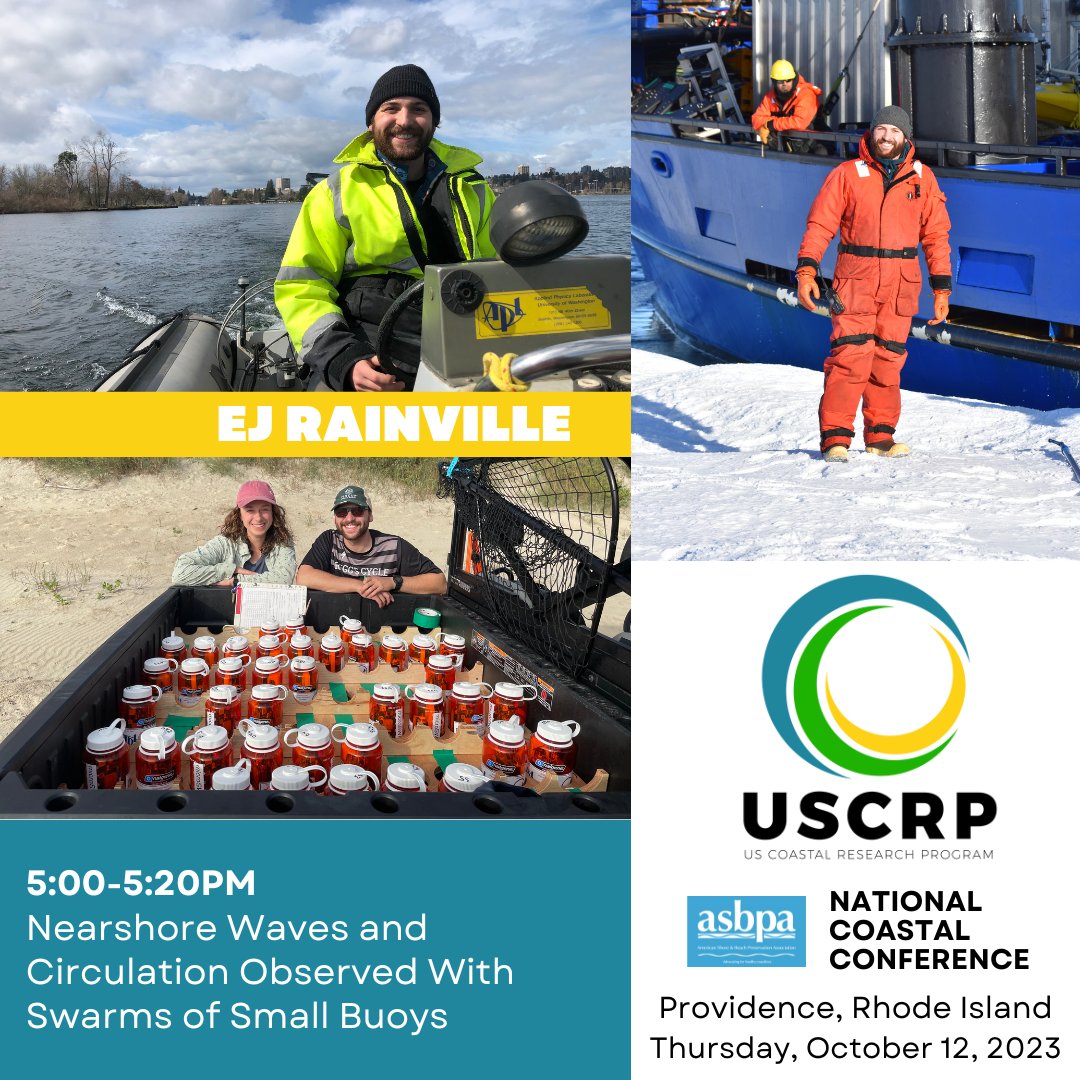 USCRP's tweet photo. We are headed to the @ASBPA National Coastal Conference with our research presenters Jessie Straub @jessamin_amelia, Jyothirmayi Palaparthi, Erfan Amini @erfan_amini_, and EJ Rainville! ✈️🏙️ Join us for Session 5B 4:00-5:20pm this Thurs, Oct 12 for these great presentations. https://t.co/SEbuoyvmux