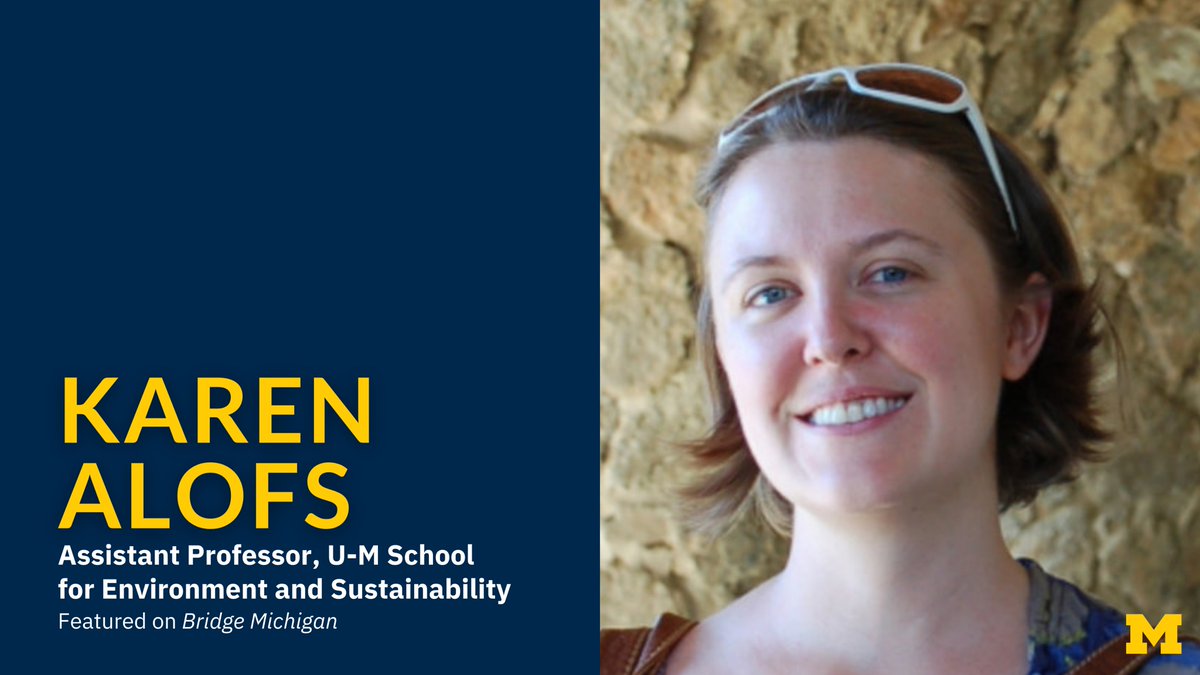 UMich's tweet photo. Karen Alofs, an assistant professor at @UMSEAS, was featured on a @BridgeMichigan segment about the impact on fish of warming temperatures in the Great Lakes. https://t.co/kTUHGni1uT https://t.co/2ZJcNTBPRb