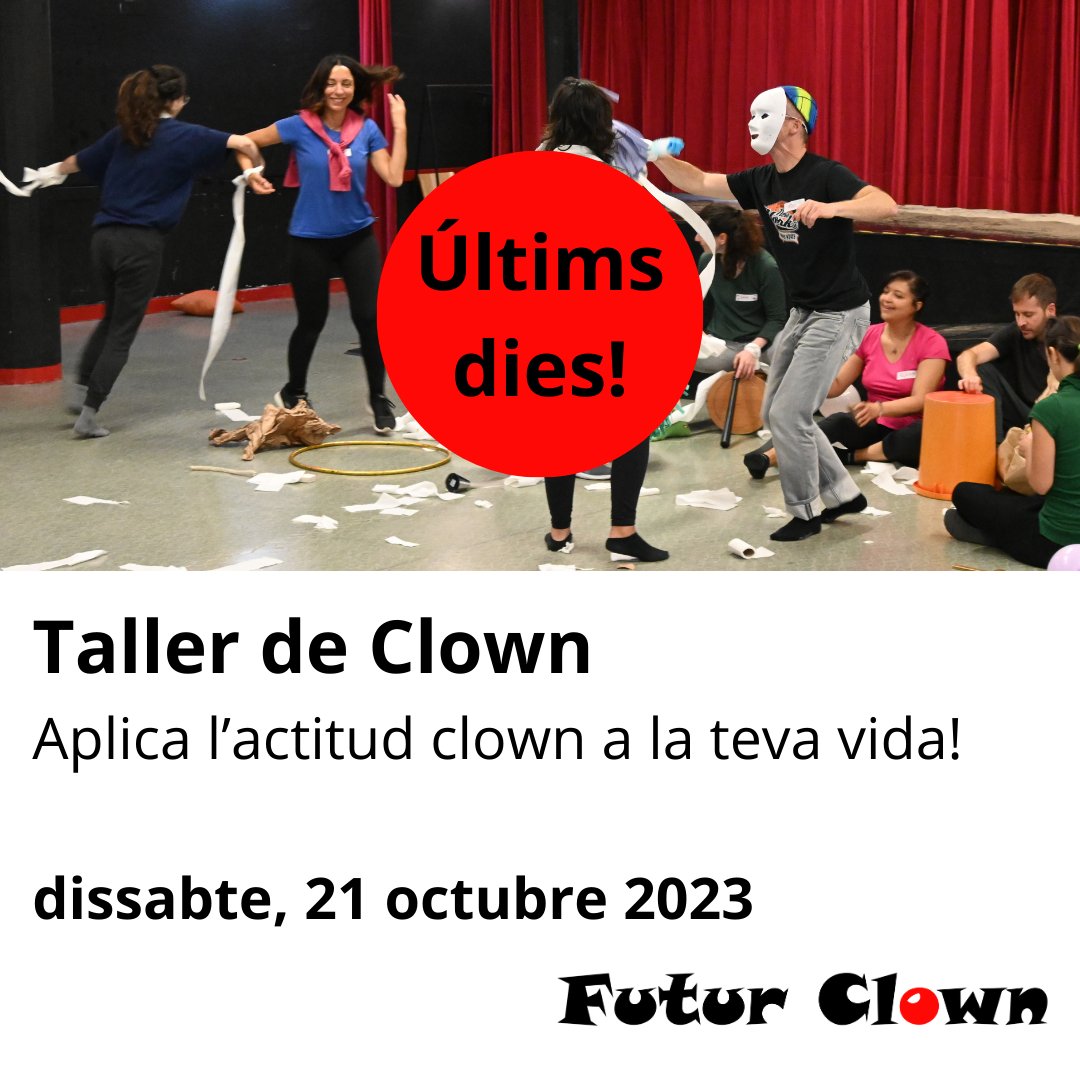 futurclown's tweet photo. Últims dies per apunté! Aprofiteu! 😉👍 https://t.co/5trsS822he