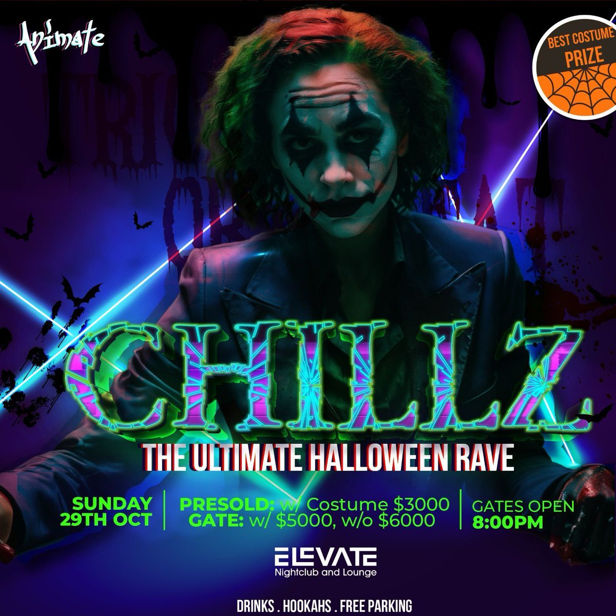 Animate_Ja's tweet photo. The Biggest Halloween Party is here Chillz 
Join us at Elevate Nightclub on October 29th for the ultimate Halloween fiesta, and guess what? Presold are no available for are a $3000! (If you wearing a Costume)
Let's make memories that'll haunt us forever! #animate_ja #anime https://t.co/c9vCrhWiUI