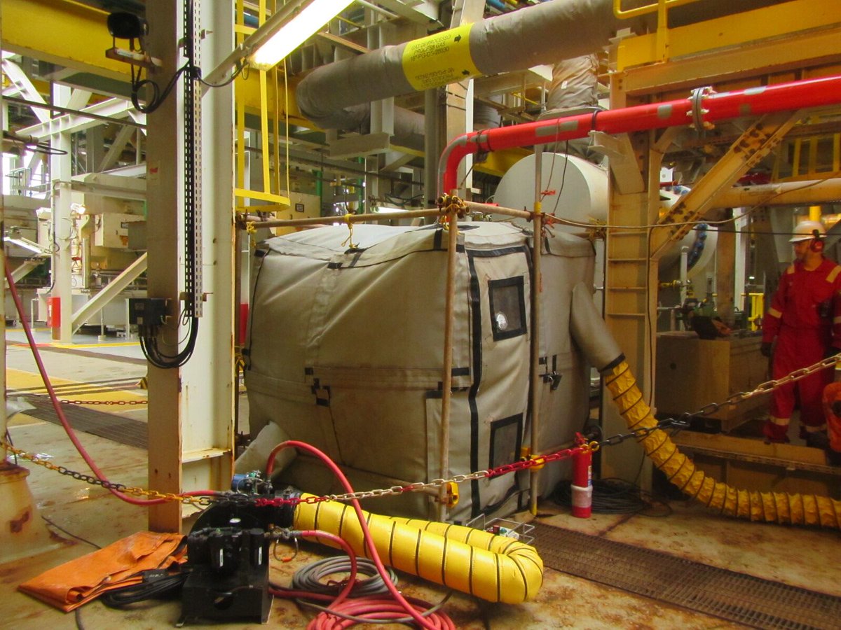 AlazemS's tweet image. Safety is paramount when conducting hot work in hazardous areas. Our state-of-the-art Safe-Stop™ Shutdown System, paired with the pressurized Petro-Habitat™ HWSE, ensures unrivaled safety on oil rigs and refineries. Learn more: petrohab.com/products/ #SafeStop #HotWorkSafety