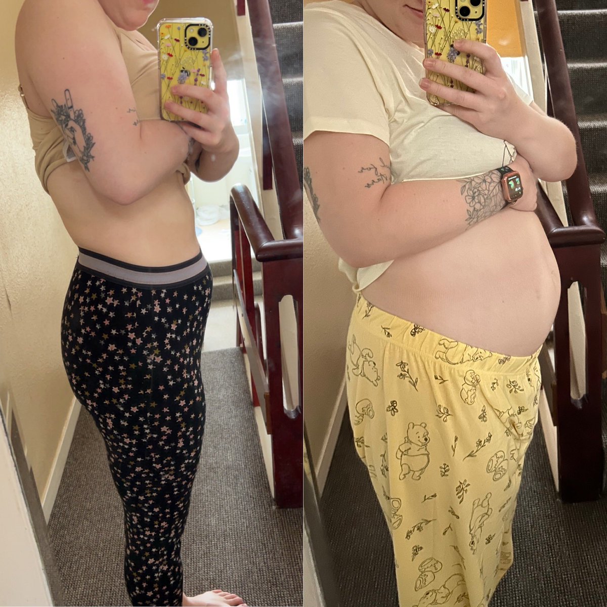 MeganWard39's tweet photo. 10 weeks vs 26 weeks 🤰🏼 time is flying baby girl🥹 https://t.co/vuQBj4D2EU