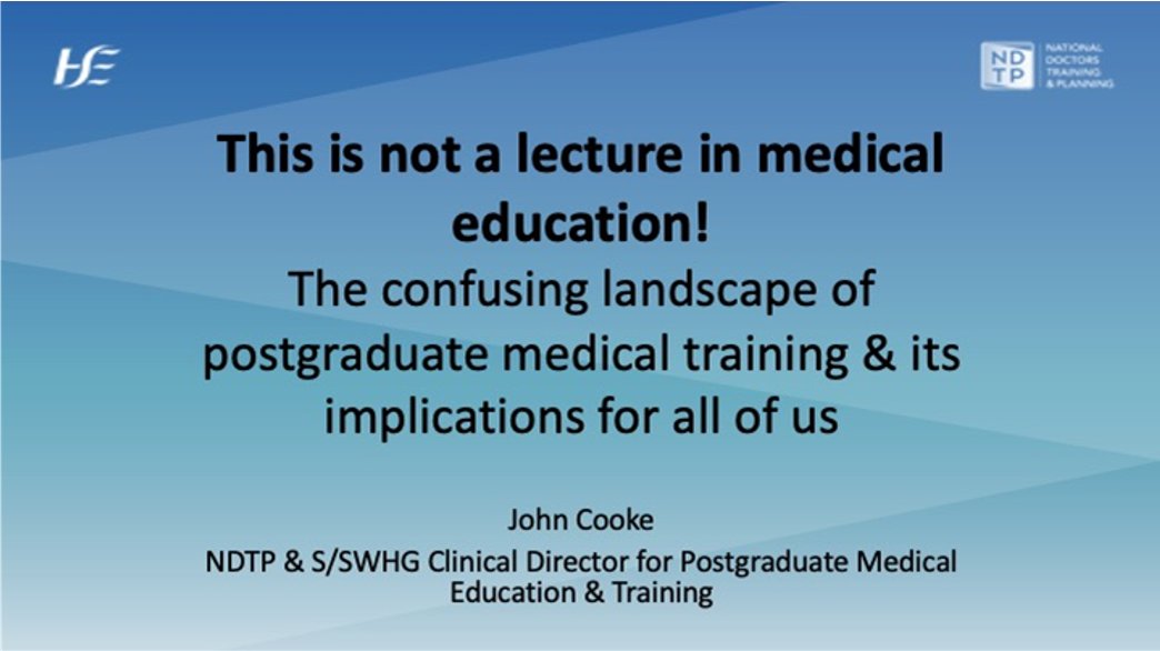 Next up for @UhwRounds 🙌 👉@CookeJohnP ➡️Postgrad medical education landscape ➡️Will also discuss alternative pathways 2 specialist registration ⭐️Wed 11th Oct, 1pm, Elva⭐️ @NDTP_HSE @HrSswhg @UHW_Waterford @UccDeptMed @RCSI_Educate @OReganNiamh Log attendance @HospitalBuddy