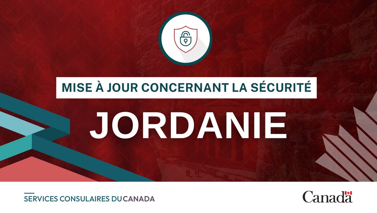 VoyageGdC's tweet photo. En raison des événements récents en #Israël, en Cisjordanie et dans la bande de #Gaza, les opérations aux frontières terrestres avec la #Jordanie peuvent être affectées par des heures réduites ou des fermetures à court terme. Consultez nos conseils :https://t.co/PECUTMVjej https://t.co/VFNPylEr5w
