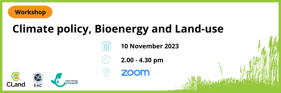 CLand (@cland_saclay) on Twitter photo Join us for this virtual #workshop on "Climate policy, Bioenergy and Land-use" co-organized with CLand, E4C and The Chaire Energy.
📅: 10 november 2023
🕗: 2.30 - 4.30 Pm
🔎: Details & registration form cland.lsce.ipsl.fr/node/106
<a href="/thierrybrunell1/">Thierry Brunelle</a> <a href="/GuyMeunierEco/">Guy Meunier</a> <a href="/ciais_philippe/">Philippe.ciais</a> Join us for this virtual #workshop on "Climate policy, Bioenergy and Land-use" co-organized with CLand, E4C and The Chaire Energy.
📅: 10 november 2023
🕗: 2.30 - 4.30 Pm
🔎: Details & registration form cland.lsce.ipsl.fr/node/106
<a href="/thierrybrunell1/">Thierry Brunelle</a> <a href="/GuyMeunierEco/">Guy Meunier</a> <a href="/ciais_philippe/">Philippe.ciais</a>