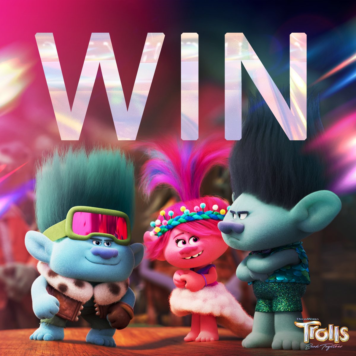 🌟 Win a family pass (x4 tickets) to a special preview screening of TROLLS BAND TOGETHER in Dublin on October 15th.

To enter: 
✨Like this post and follow our Twitter page
🏆 The winner will be announced on Wednesday, 11th

Good luck! #Win #TrollsBandTogether
