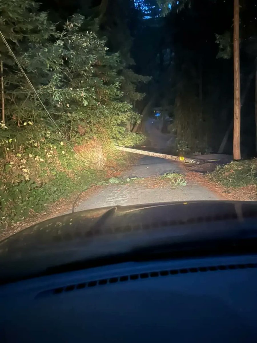 Thepitbulllady's tweet image. Power out in Lompico.  Pole went down on Gladys. ZFD on scene. No clue when it will be back on. #lompico