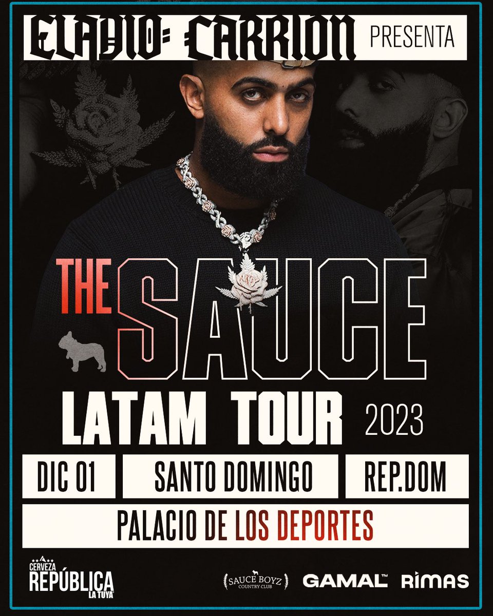 <a href="/republicalatuya/">Cerveza República La Tuya</a> presenta a <a href="/eladiocarry_on/">RICKY BOBBY 🏎️</a> este 1 de diciembre en el palacio de los deportes 🏟️🇩🇴 Gracias <a href="/gamalhache/">Gamal Haché</a> 🔥 Boletas a la venta este miercoles 🎟️