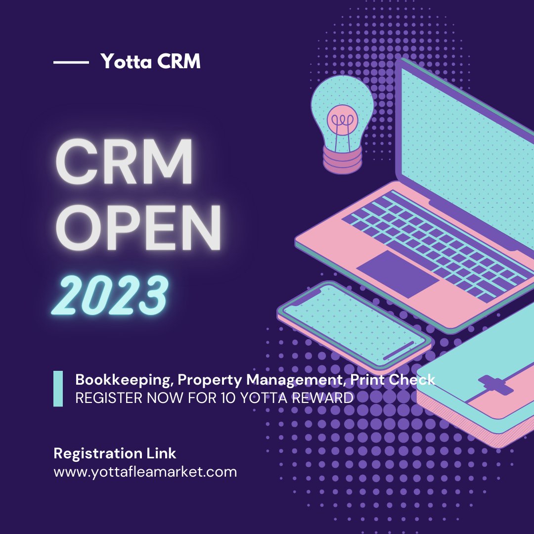 yottatoken's tweet photo. Yotta CRM is open now.
REGISTER NOW for 10 YOTTA REWARD.
1 YOTTA is value of $1.25 when we list on exchange.

https://t.co/OhuNTFydik
https://t.co/o0dmVFmr9x https://t.co/wkLqHQAsJp