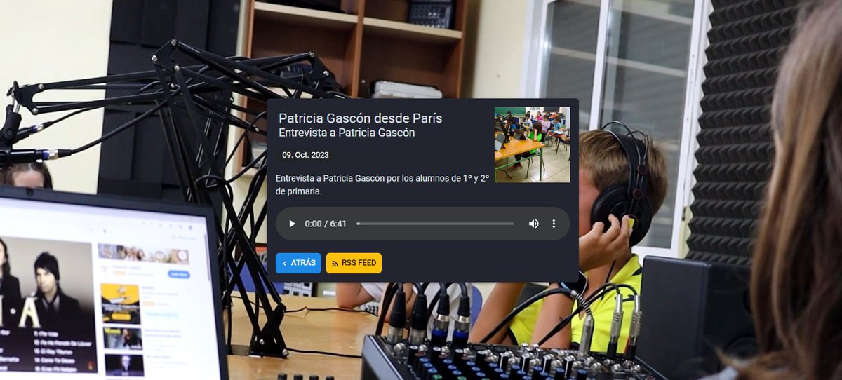 Esta mañana he tenido la oportunidad de contar algo más de mi estancia de investigación en París en el Colegio Montes del Castellar en #TorresdeBerrellén el cole de Carlos y reafirmar la importancia de los medios de comunicación en los más peques 
arapods.es/public/2/podca…
